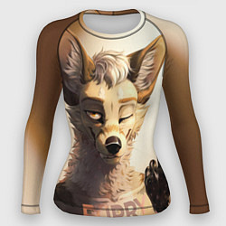Рашгард женский Furry jackal, цвет: 3D-принт