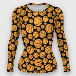 Рашгард женский Баскетбольные Мячи, цвет: 3D-принт