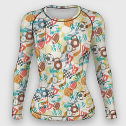 Рашгард женский Разный Спорт, цвет: 3D-принт