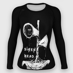 Женский рашгард Сиреноголовый ЧБ Siren Head