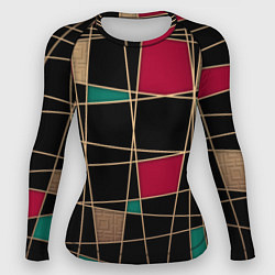Рашгард женский Модный абстрактный узор, цвет: 3D-принт