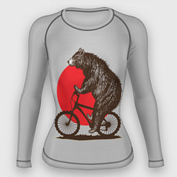 Рашгард женский Медведь на велосиеде, цвет: 3D-принт