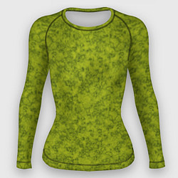 Рашгард женский Зеленый мраморный узор, цвет: 3D-принт