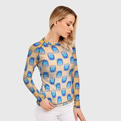 Рашгард женский Сгущенка паттерн, цвет: 3D-принт — фото 2