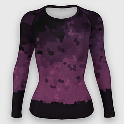 Рашгард женский Мозаичный узор в черно бордовом цвете, цвет: 3D-принт