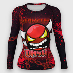 Рашгард женский Geometry Dash: Red Evil, цвет: 3D-принт
