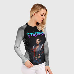 Рашгард женский Панам Палмер КИБЕРПАНК 2077, цвет: 3D-принт — фото 2