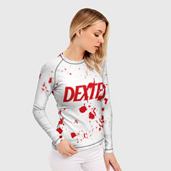 Рашгард женский Dexter logo Декстер брызги крови, цвет: 3D-принт — фото 2