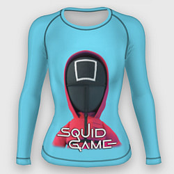 Рашгард женский Squid game квадрат - Игра в кальмара, цвет: 3D-принт