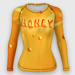 Рашгард женский Медовая волна Honey wave, цвет: 3D-принт