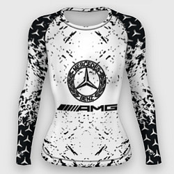 Рашгард женский Mercedes брызги красок,, цвет: 3D-принт