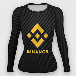 Рашгард женский БИНАНС ЛОГО CARBON BINANCE LOGO, цвет: 3D-принт