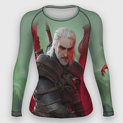 Рашгард женский ВЕДЬМАК THE WITCHER ГЕРАЛЬТ С МЕЧОМ, цвет: 3D-принт