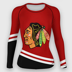 Рашгард женский Chicago Blackhawks, NHL, цвет: 3D-принт