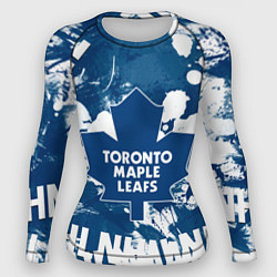 Рашгард женский Торонто Мейпл Лифс, Toronto Maple Leafs, цвет: 3D-принт