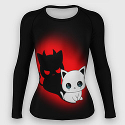 Рашгард женский КОТИК ДЬЯВОЛ KITTY DEVIL, цвет: 3D-принт