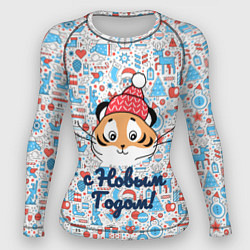 Рашгард женский Новый год 2022 С Новым Годом!, цвет: 3D-принт