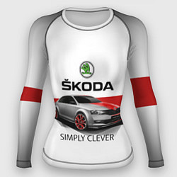 Рашгард женский Skoda Rapid Sport, цвет: 3D-принт