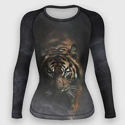 Рашгард женский Тигр в тумане, цвет: 3D-принт