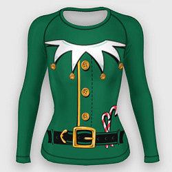 Рашгард женский Christmas Elf Outfit, цвет: 3D-принт