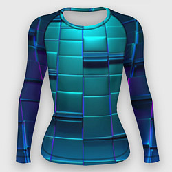 Рашгард женский 3D квадраты неоновые, цвет: 3D-принт