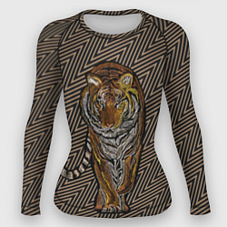 Рашгард женский Благородный тигр, цвет: 3D-принт