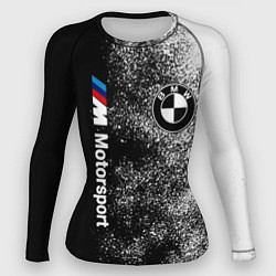 Рашгард женский БМВ Черно-белый логотип, цвет: 3D-принт