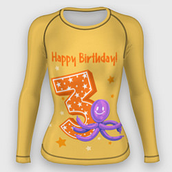 Рашгард женский Третий день рождения, цвет: 3D-принт