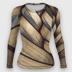 Рашгард женский Текстура древесины, цвет: 3D-принт
