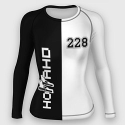 Рашгард женский 228 Black & White, цвет: 3D-принт