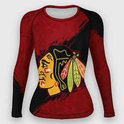 Рашгард женский Chicago Blackhawks, Чикаго Блэкхокс, цвет: 3D-принт