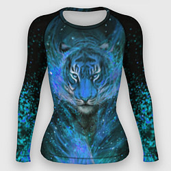 Рашгард женский Водяной голубой Тигр, цвет: 3D-принт