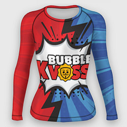 Рашгард женский Бабл квас супер геройский узор, цвет: 3D-принт