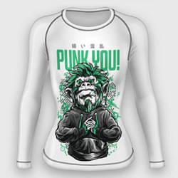 Рашгард женский Punk you!, цвет: 3D-принт