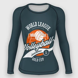 Рашгард женский Volleyball Волейбол, цвет: 3D-принт