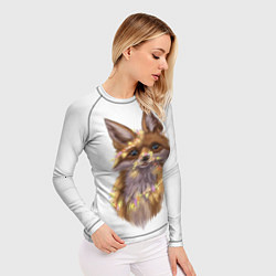 Рашгард женский Fox with a garland, цвет: 3D-принт — фото 2