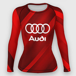 Рашгард женский Audi red полосы, цвет: 3D-принт