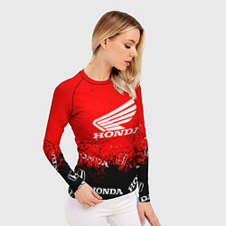 Рашгард женский Honda sport брызги, цвет: 3D-принт — фото 2