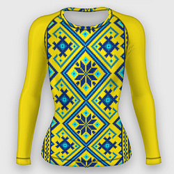 Рашгард женский Славянский национальный орнамент, цвет: 3D-принт