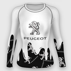 Рашгард женский Peugeot подтёки паттерн, цвет: 3D-принт