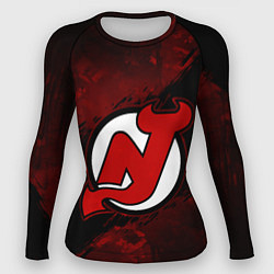 Рашгард женский New Jersey Devils, Нью Джерси Девилз, цвет: 3D-принт