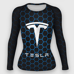 Рашгард женский Tesla Соты, цвет: 3D-принт
