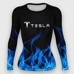 Рашгард женский Tesla Fire, цвет: 3D-принт