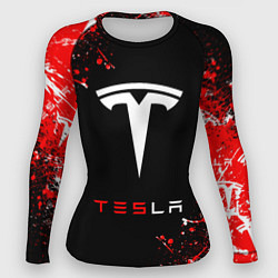 Рашгард женский Tesla sport auto, цвет: 3D-принт