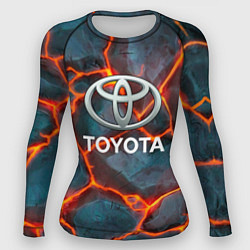 Рашгард женский Toyota Вулкан из плит, цвет: 3D-принт
