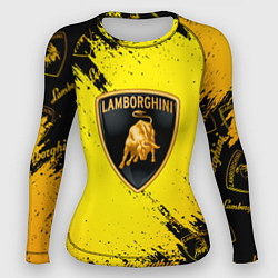 Рашгард женский Lamborghini Gold Sport, цвет: 3D-принт