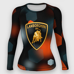 Рашгард женский Lamborghini - Размытие, цвет: 3D-принт
