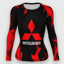 Рашгард женский Mitsubishi Red Fire, цвет: 3D-принт