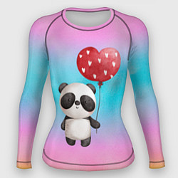 Рашгард женский Маленькая панда с сердечком, цвет: 3D-принт