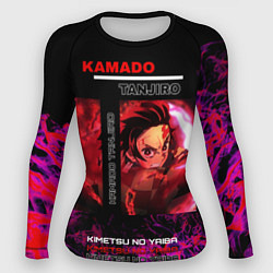 Рашгард женский Тандзиро Камадо в огне Komatsu, цвет: 3D-принт